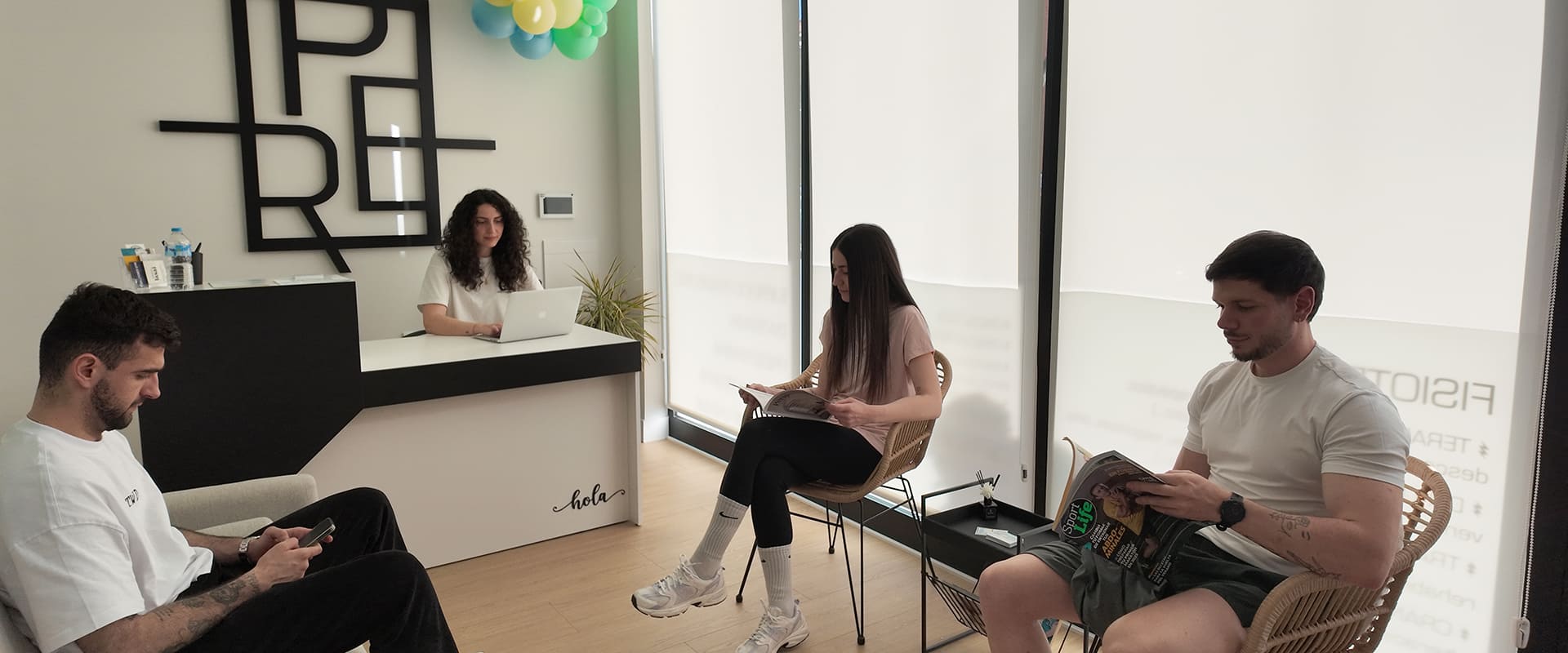Sala de espera - Clínica fisioterapia y osteopatía Paula Eguizábal